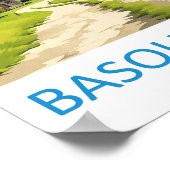 Reisprent Baskenland Muur Kunst Baskenland Poster (Hoek)