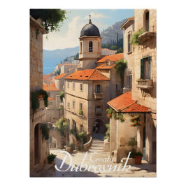 Reisprent Dubrovnik Kroatië Historisch Centrum Perfect Poster