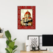 Reisprent Firenze Italië vintage Poster (Thuiskantoor)