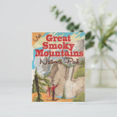 Reisprent Great Smoky Mountains. Briefkaart (Staand voorkant)