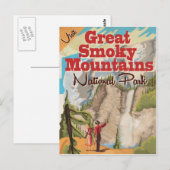 Reisprent Great Smoky Mountains. Briefkaart (Voorkant / Achterkant)
