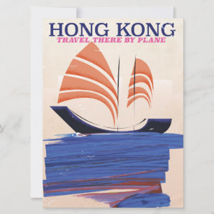 Reisprent in Hong Kong vintage stijl Kaart