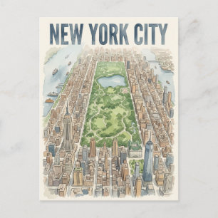 Reisprentbriefkaart New York City Briefkaart