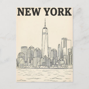 Reisprentbriefkaart New York City Briefkaart
