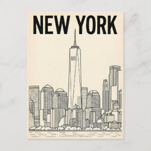 Reisprentbriefkaart New York City Briefkaart