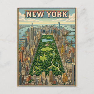 Reisprentbriefkaart New York City Briefkaart