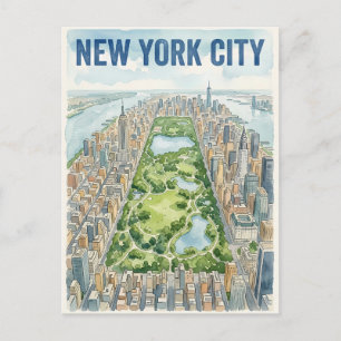 Reisprentbriefkaart New York City Briefkaart