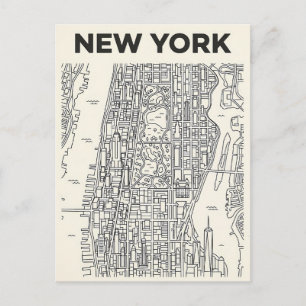 Reisprentbriefkaart New York City Briefkaart
