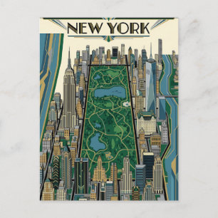 Reisprentbriefkaart New York City Briefkaart