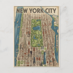 Reisprentbriefkaart New York City Briefkaart