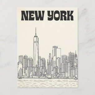 Reisprentbriefkaart New York City Briefkaart