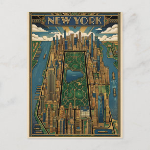 Reisprentbriefkaart New York City Briefkaart
