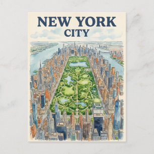 Reisprentbriefkaart New York City Briefkaart
