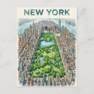 Reisprentbriefkaart New York City Briefkaart