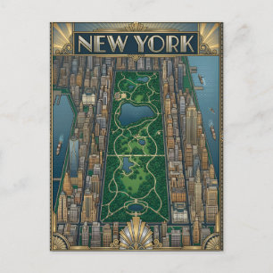 Reisprentbriefkaart New York City Briefkaart
