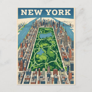 Reisprentbriefkaart New York City Briefkaart