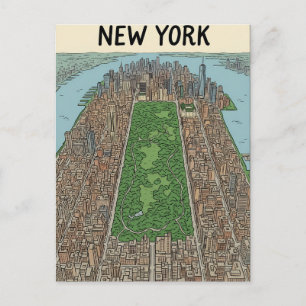 Reisprentbriefkaart New York City Briefkaart