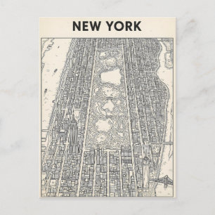 Reisprentbriefkaart New York City Briefkaart