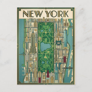 Reisprentbriefkaart New York City Briefkaart