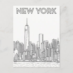 Reisprentbriefkaart New York City Briefkaart
