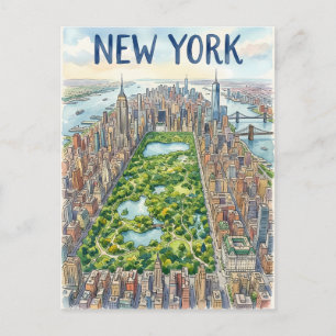 Reisprentbriefkaart New York City Briefkaart