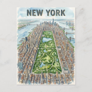Reisprentbriefkaart New York City Briefkaart