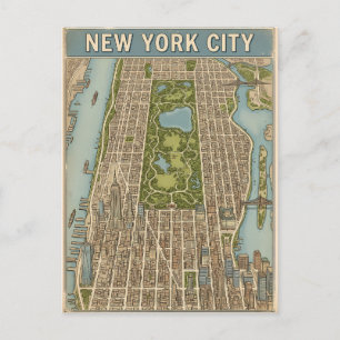 Reisprentbriefkaart New York City Briefkaart