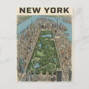 Reisprentbriefkaart New York City Briefkaart