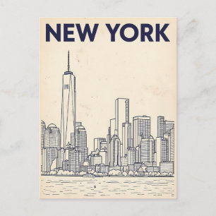 Reisprentbriefkaart New York City Briefkaart