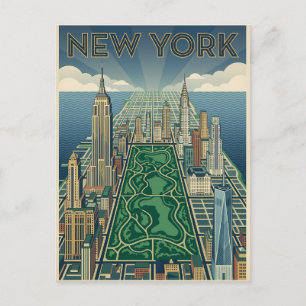 Reisprentbriefkaart New York City Briefkaart