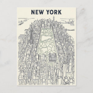 Reisprentbriefkaart New York City Briefkaart