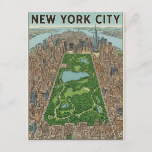 Reisprentbriefkaart New York City Briefkaart