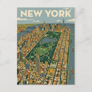 Reisprentbriefkaart New York City Briefkaart