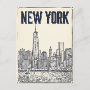 Reisprentbriefkaart New York City Briefkaart