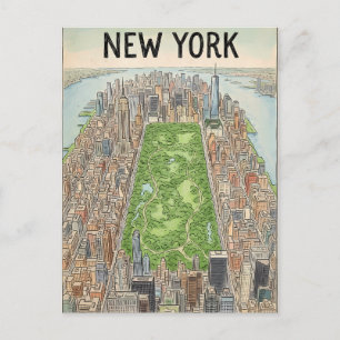 Reisprentbriefkaart New York City Briefkaart