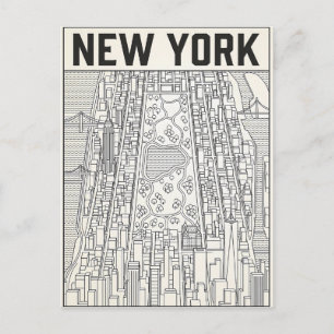 Reisprentbriefkaart New York City Briefkaart