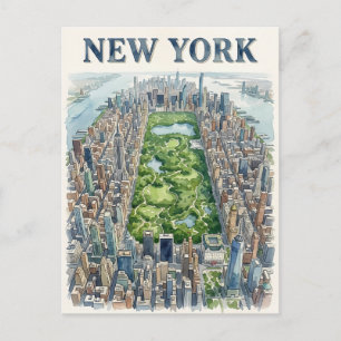 Reisprentbriefkaart New York City Briefkaart