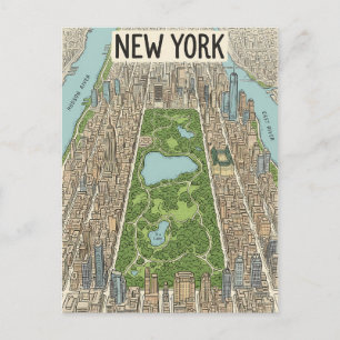 Reisprentbriefkaart New York City Briefkaart