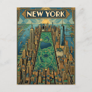 Reisprentbriefkaart New York City Briefkaart