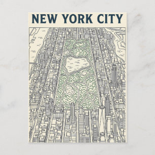 Reisprentbriefkaart New York City Briefkaart