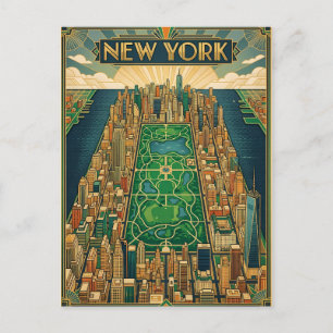 Reisprentbriefkaart New York City Briefkaart