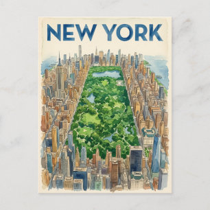 Reisprentbriefkaart New York City Briefkaart