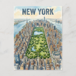 Reisprentbriefkaart New York City Briefkaart