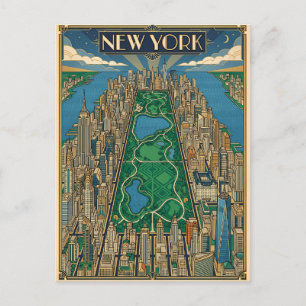 Reisprentbriefkaart New York City Briefkaart
