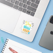 Reisquote sticker  (Laptop met iPhone)