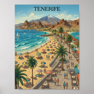Reisreclame Tenerife Canarische Eilanden Spanje  Poster