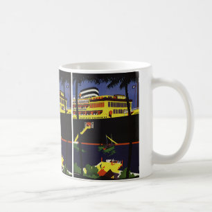 Reisreclame uit het verleden, Art Deco cruiseschip Koffiemok