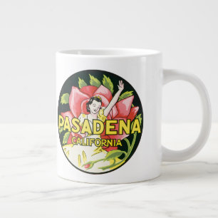 Reisreclame uit het verleden, Pasadena Californië, Grote Koffiekop
