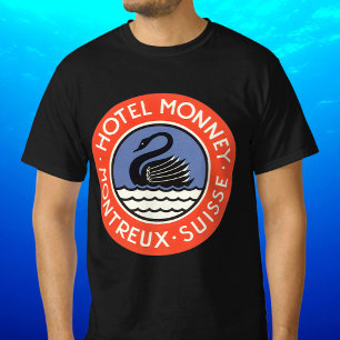 Reisreclame, Zwanenhotel Monney Zwitserland T-shirt