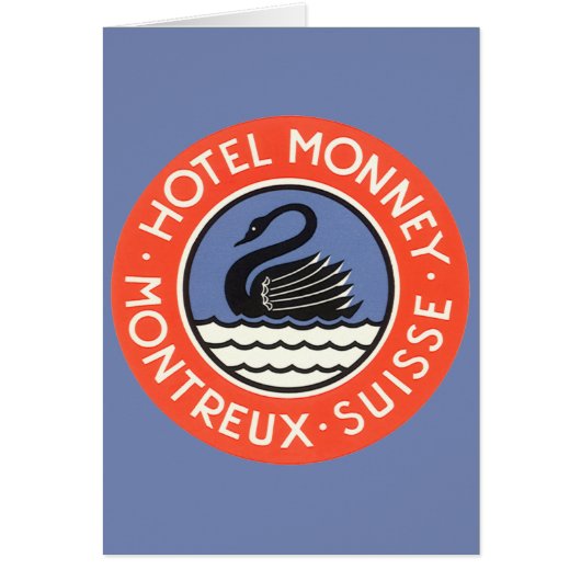 Reisreclame, Zwanenvogel Hotel Monney Zwitserland (Voorkant)